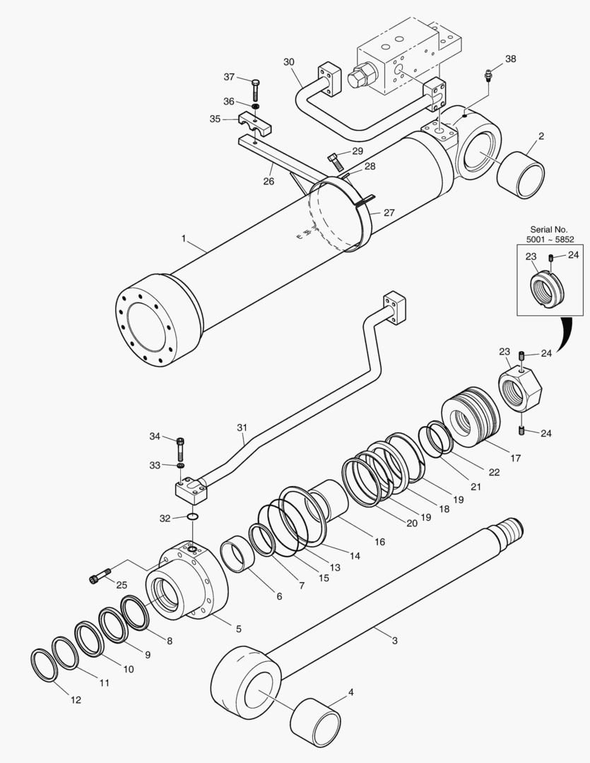 Спецтехника 4430 BOOM CYLINDER - R.H. (LOCK VALVE) [5001~5867] - главное фото