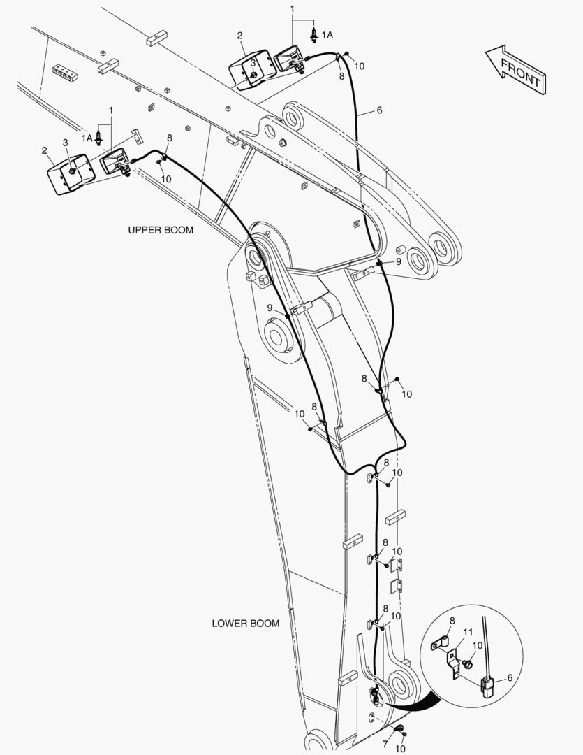 РАБОЧАЯ ФАРА - ШАРНИРНАЯ СТРЕЛА
