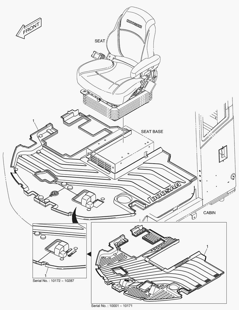 КОВРИК НА ПОЛУ КУЗОВА