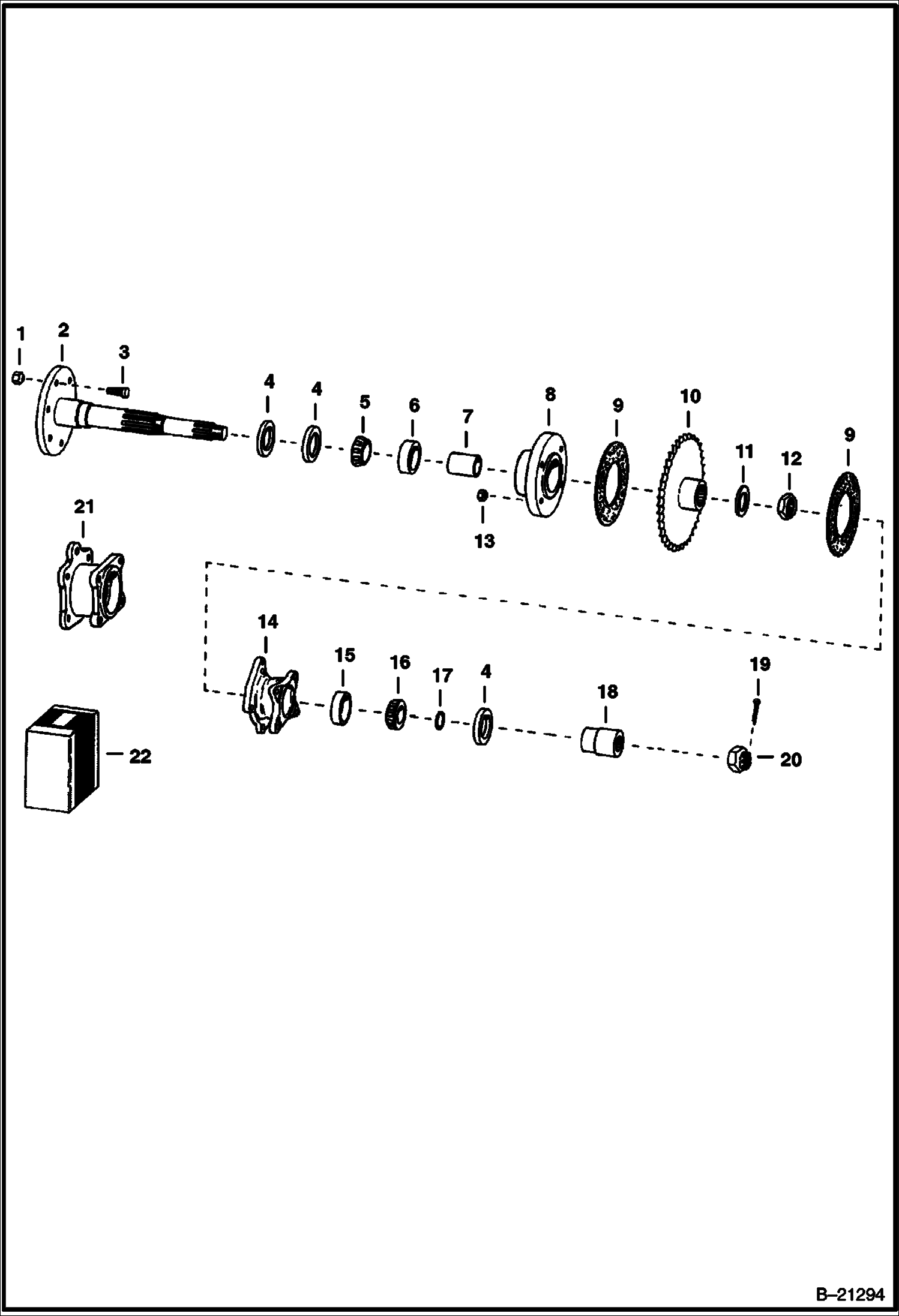 ОСЬ ПЕРЕДНЕГО ТОРМОЗА