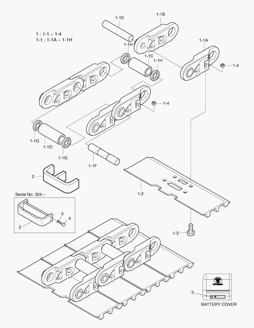 5116 TRACK SHOE ASS`Y-800G [251~]