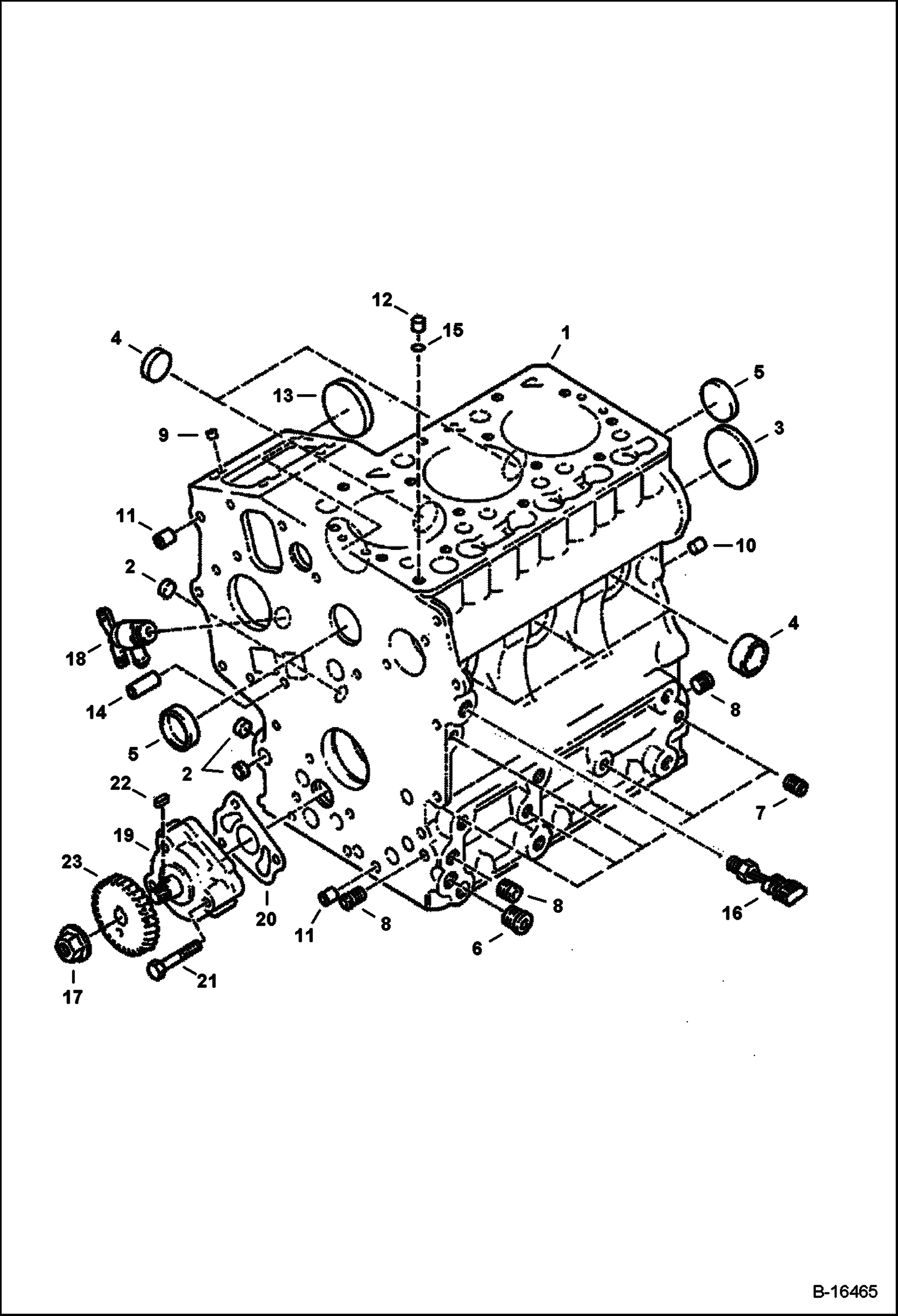 Схема КРИВОШИПНАЯ КОРОБКА (KUBOTA D722)
