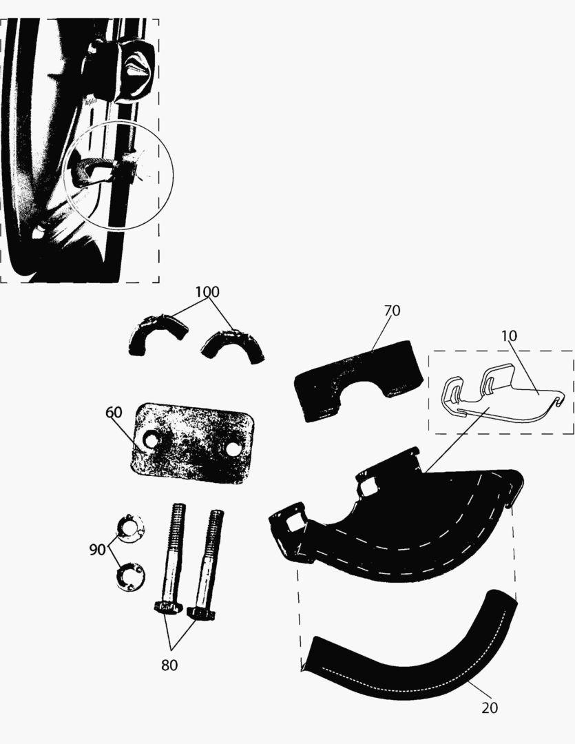 Спецтехника G500-106 DAMPER SET FOR MIRRORS