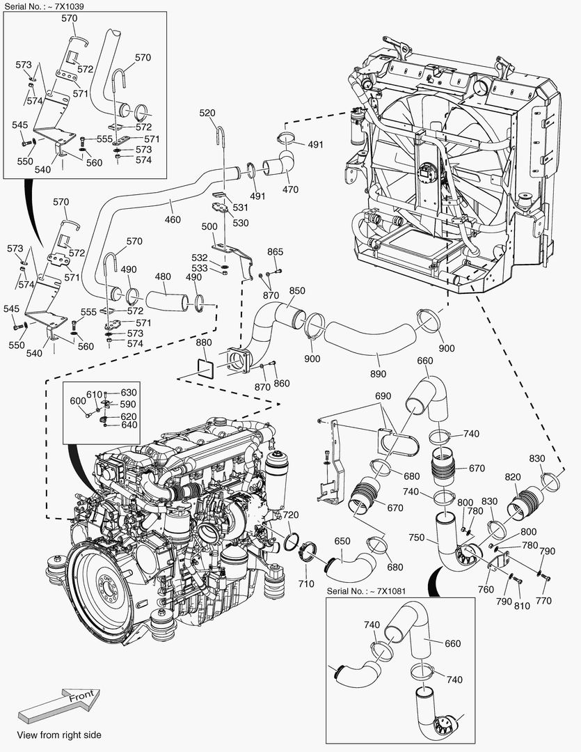 G010-20 PIPES FOR CHARGE AIR COOLER [~7X1214]