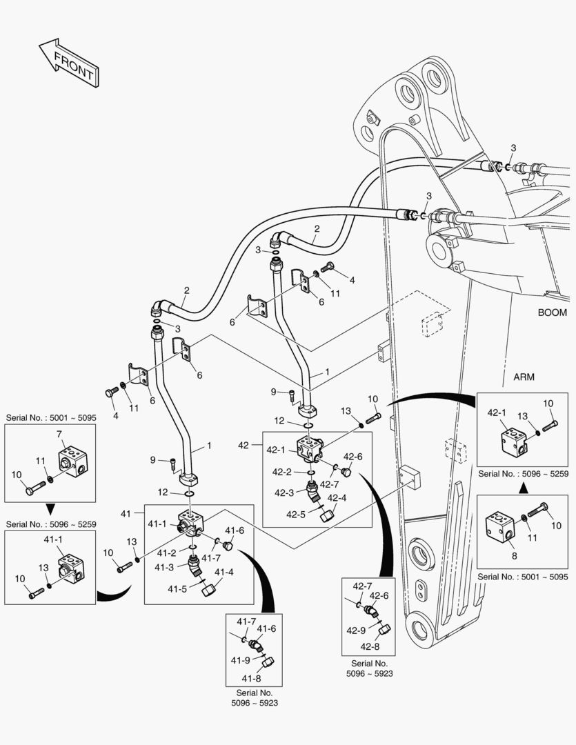 6520 ARM PIPING - ONE & TWO WAY(ARM 1.9m)