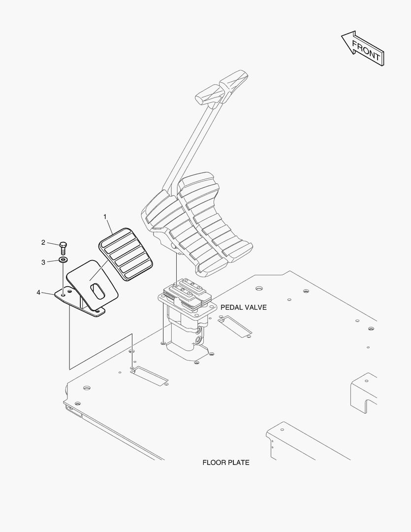 ПОДСТАВКА ДЛЯ НОГ - ЛЕВОСТОРОННИЙ(СИСТЕМА ЗАЩИТЫ ПРИ ОПРОКИДЫВАНИИ)