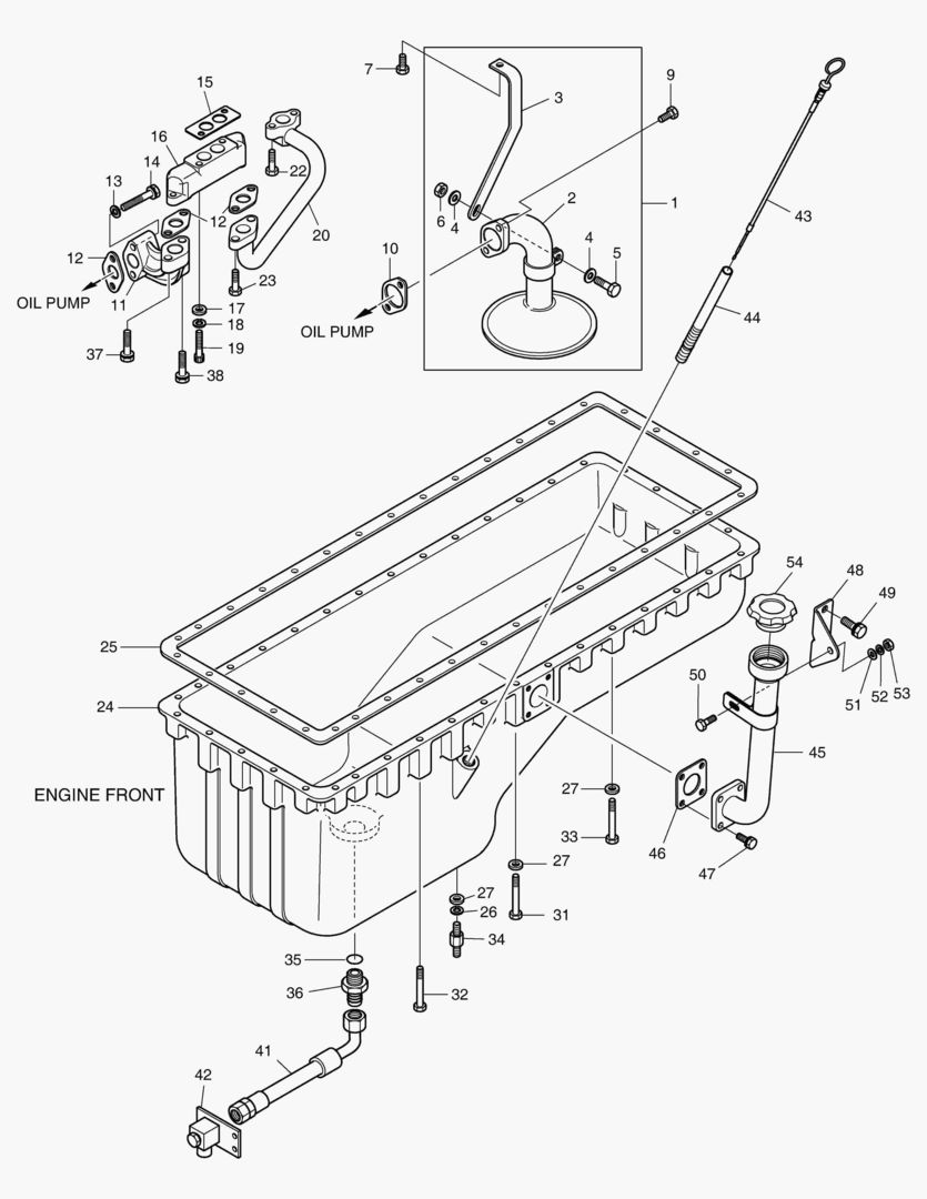 МАСЛЯНАЯ ТРУБКА-В ПОДДОНЕ КАРТЕРА