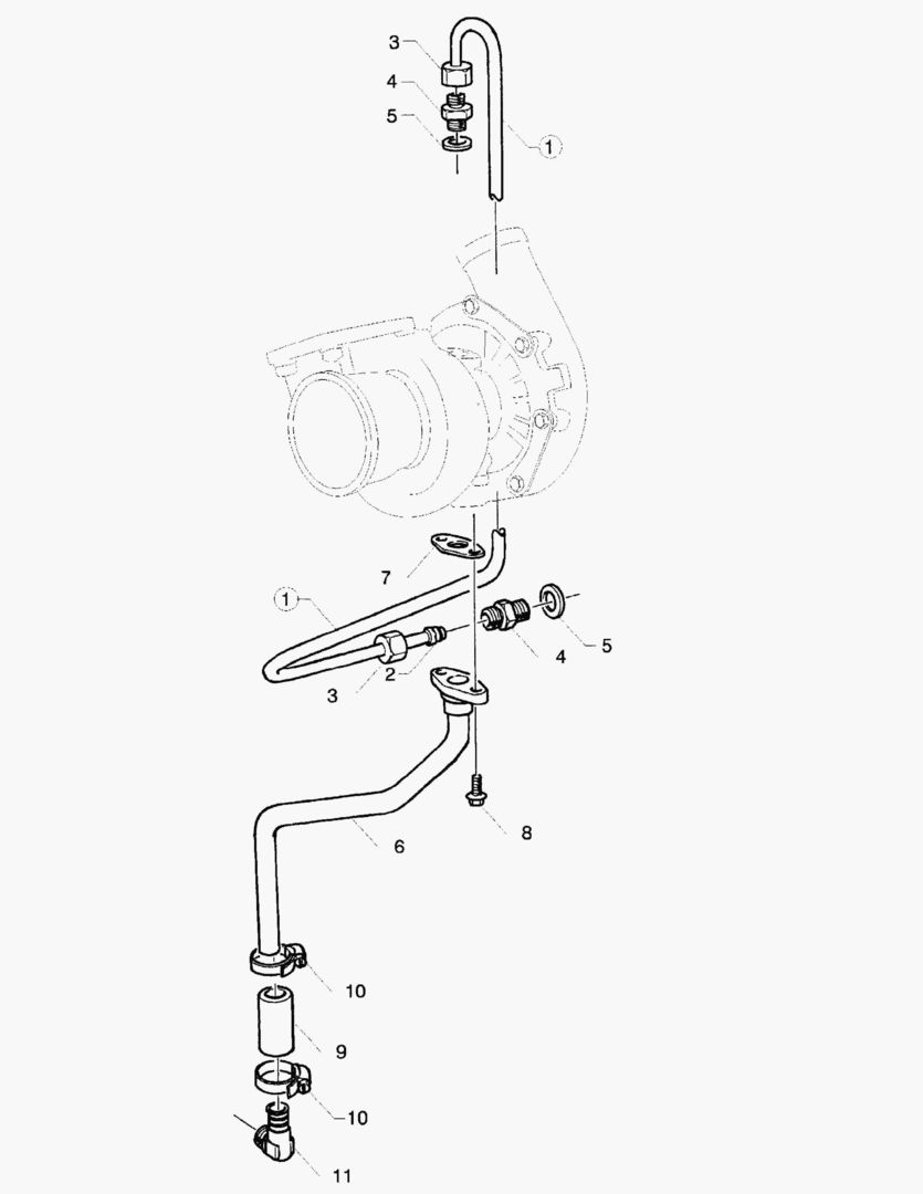 G010-36 LUBRICATION; TURBOCHARGER
