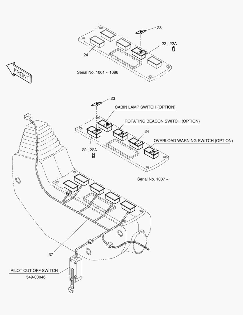ЭЛЕКТРИЧЕСКИЕ ЗАПЧАСТИ(3)-ПУЛЬТ УПРАВЛЕНИЯ(ЛЕВОСТОРОННИЙ)