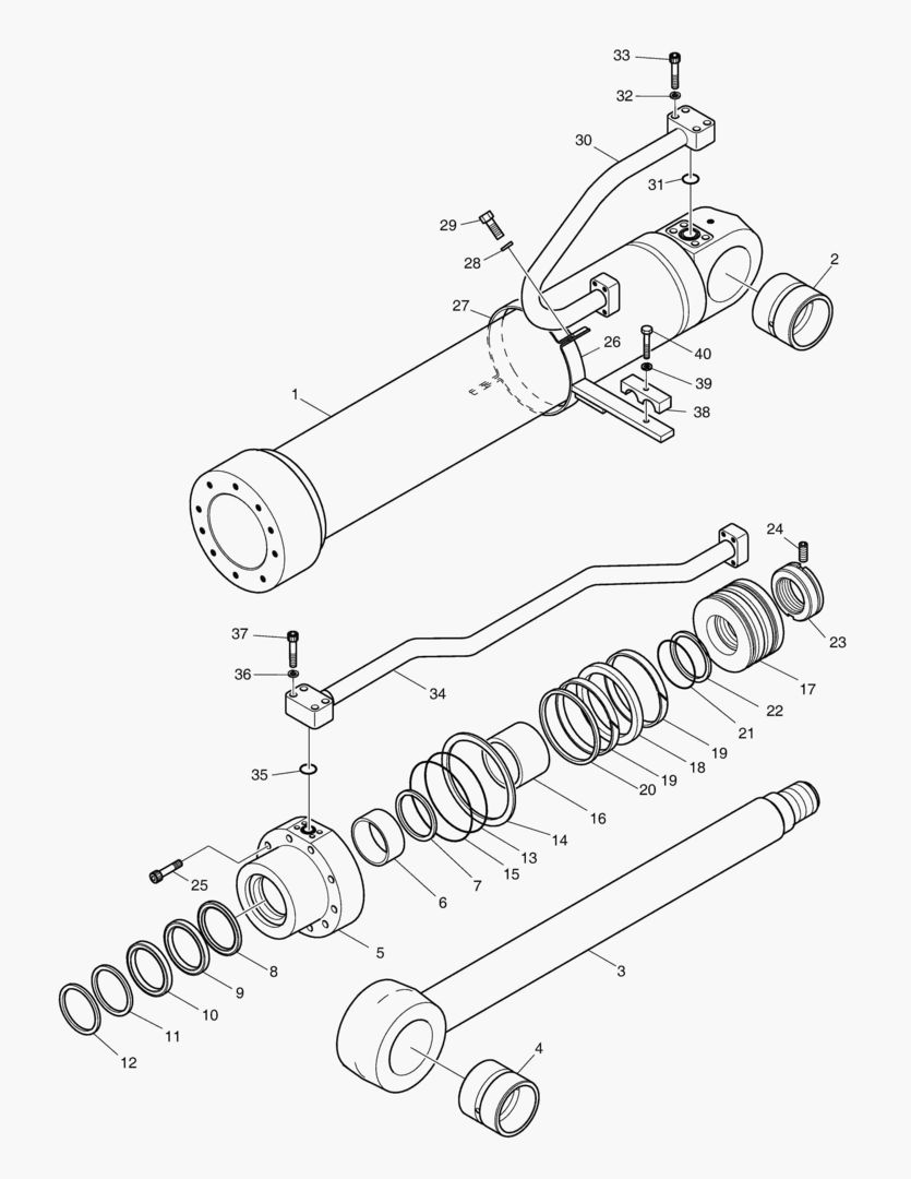 ЦИЛИНДР СТРЕЛЫ - ЛЕВОСТОРОННИЙ