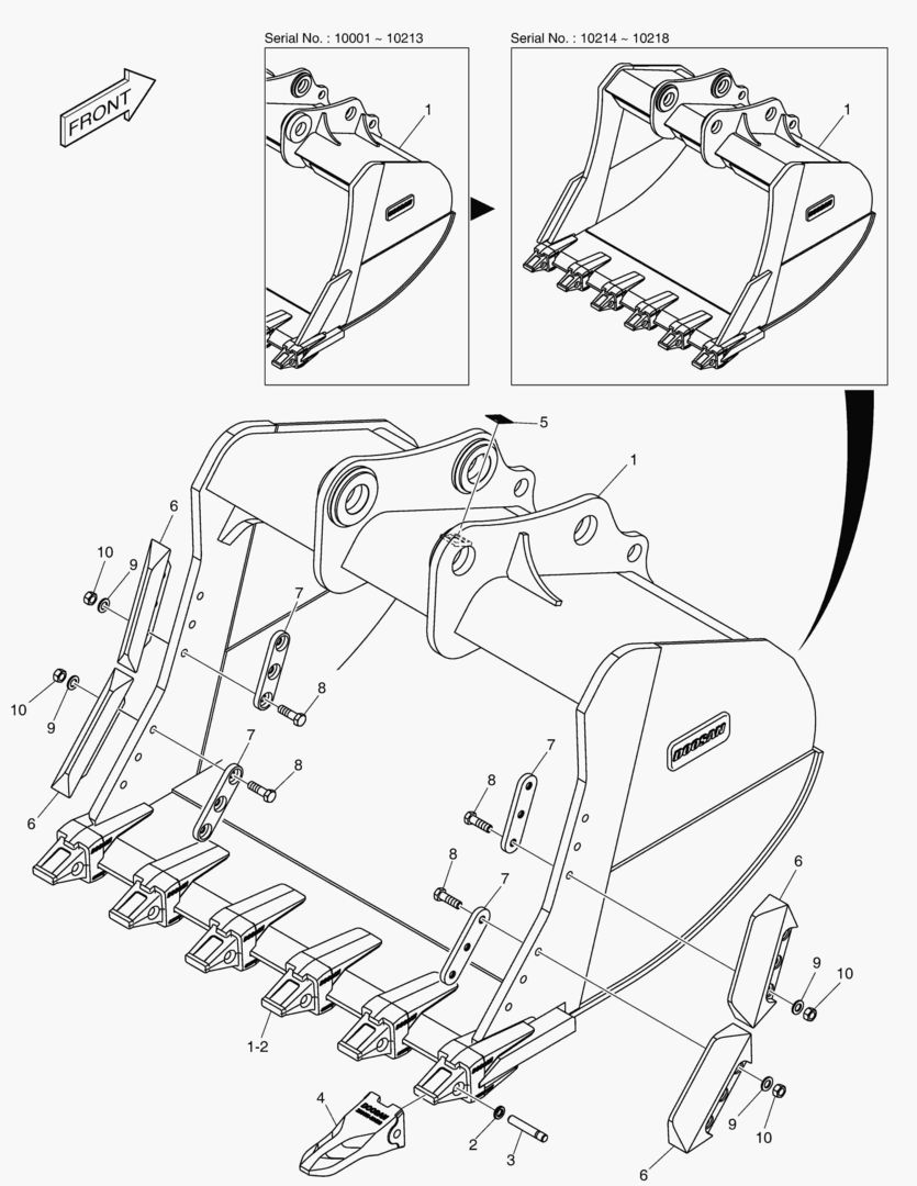 Схема 7030 BUCKET ASSВґY - 2.22mВі - S CLASS