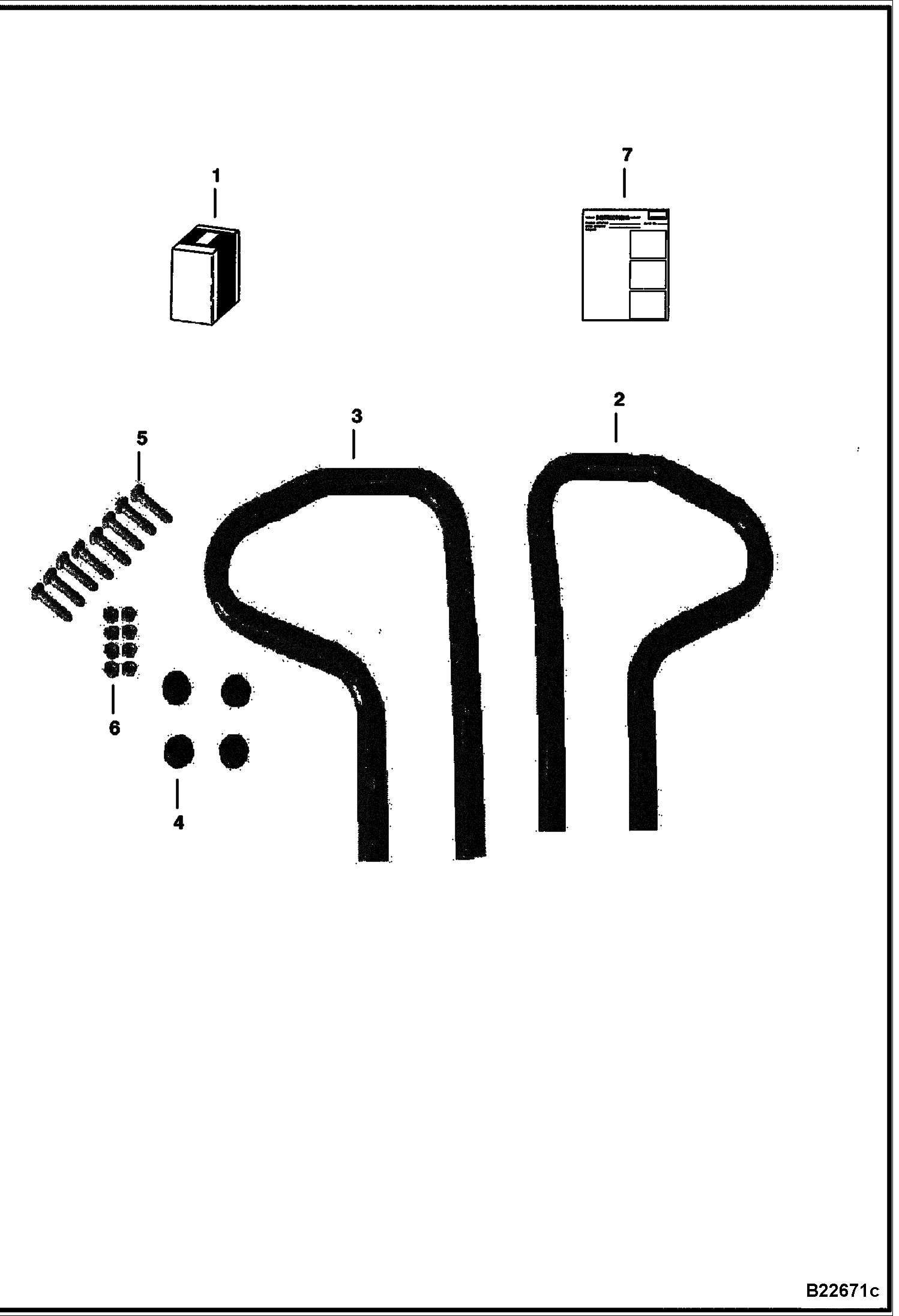 ЭКСКАВАТОР-ПОГРУЗЧИК (КОМПЛЕКТ СТРАХОВОЧНЫХ ПОРУЧНЕЙ) (8709)