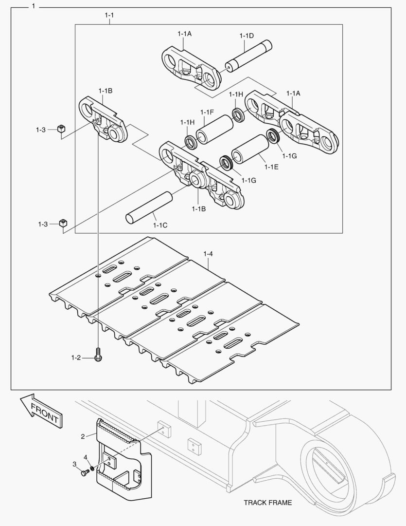 БАШМАК ГУСЕНИЦЫ В СБОРЕ - 600G