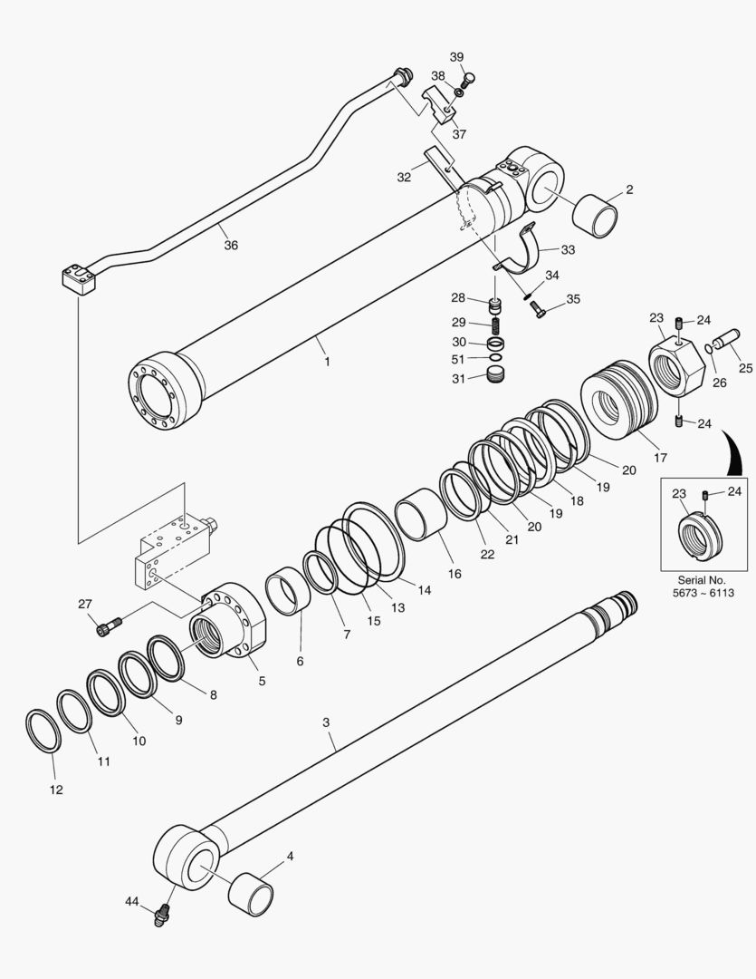 Спецтехника 4460 ARM CYLINDER - ARM 2.5m(LOCK VALVE) [5673~6164] - главное фото
