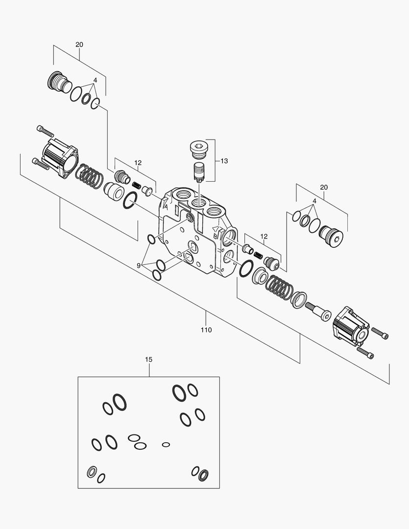 БУЛЬДОЗЕРНЫЙ БЛОК - РЕГУЛИРУЮЩИЙ КЛАПАН