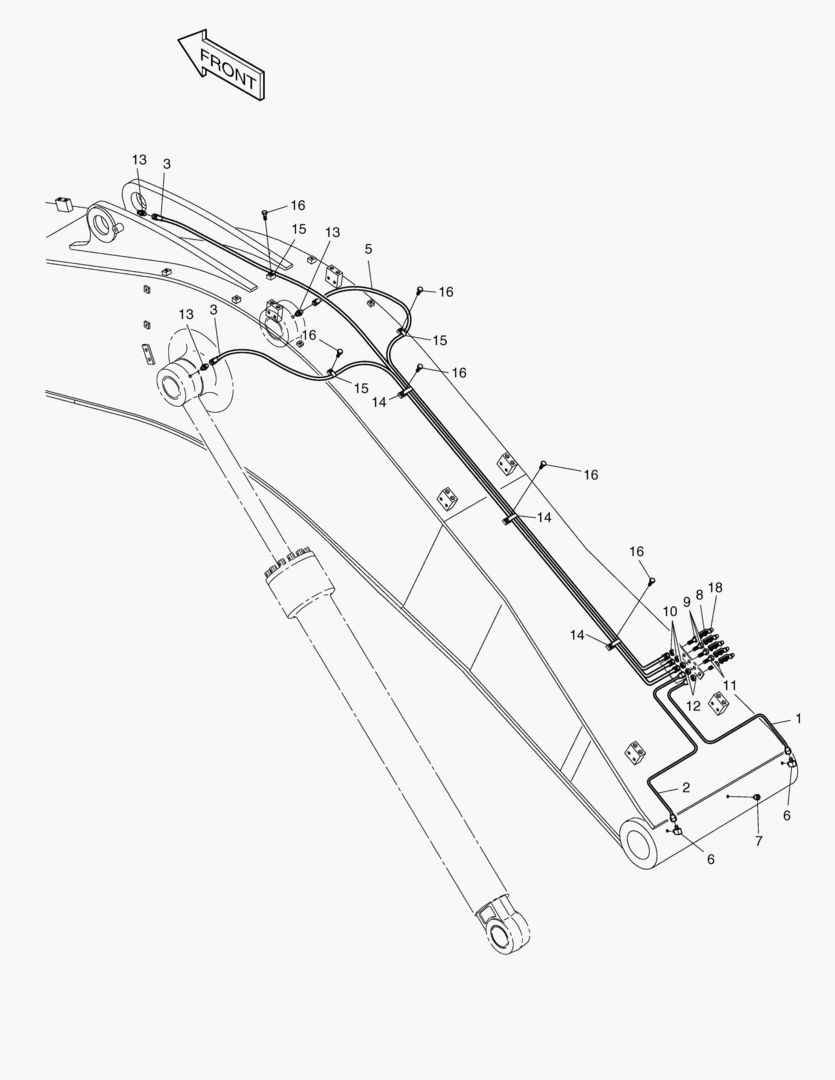 3200 LUBRICATION PIPING-6.3m BOOM [1001~2600]