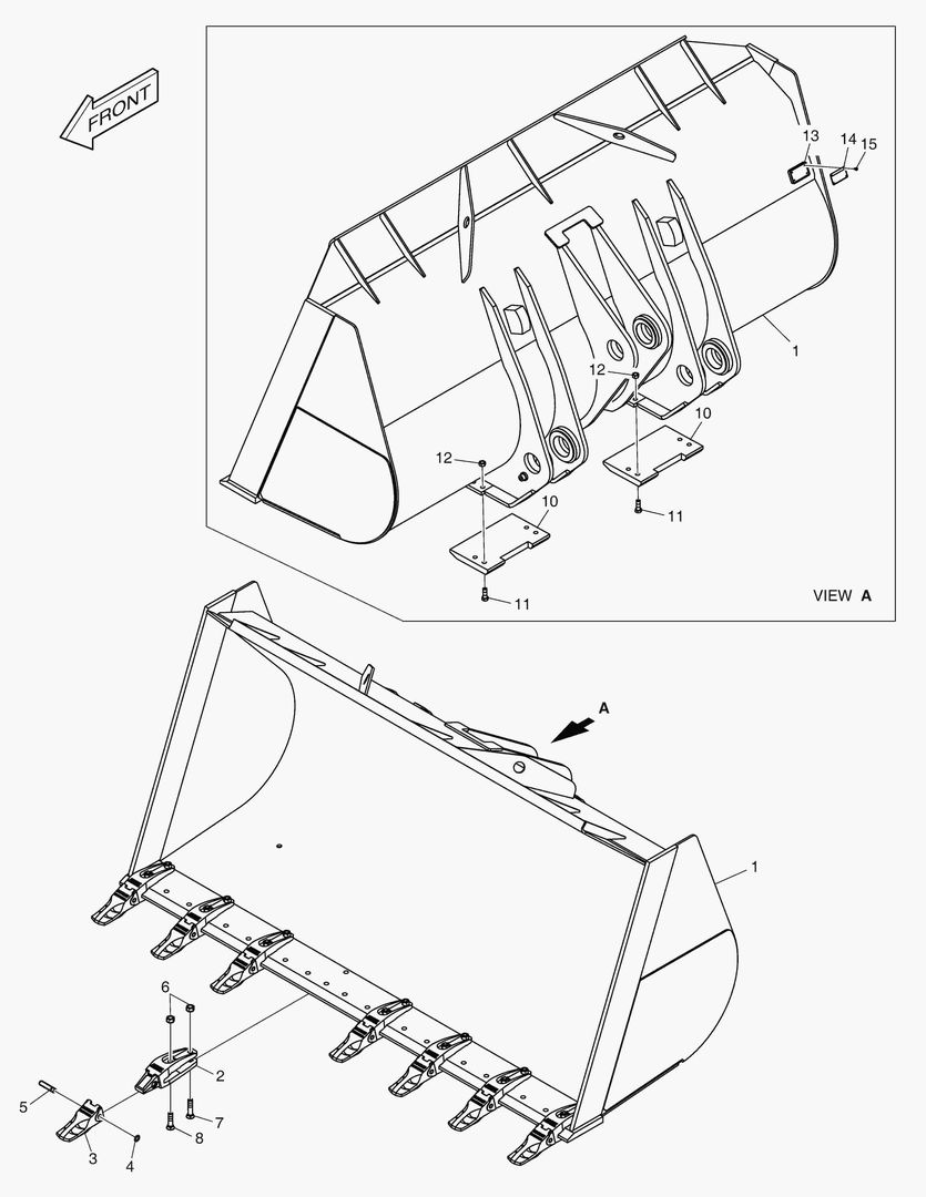 5420 BUCKET - 5.0гЋҐ TOOTH 3404mm