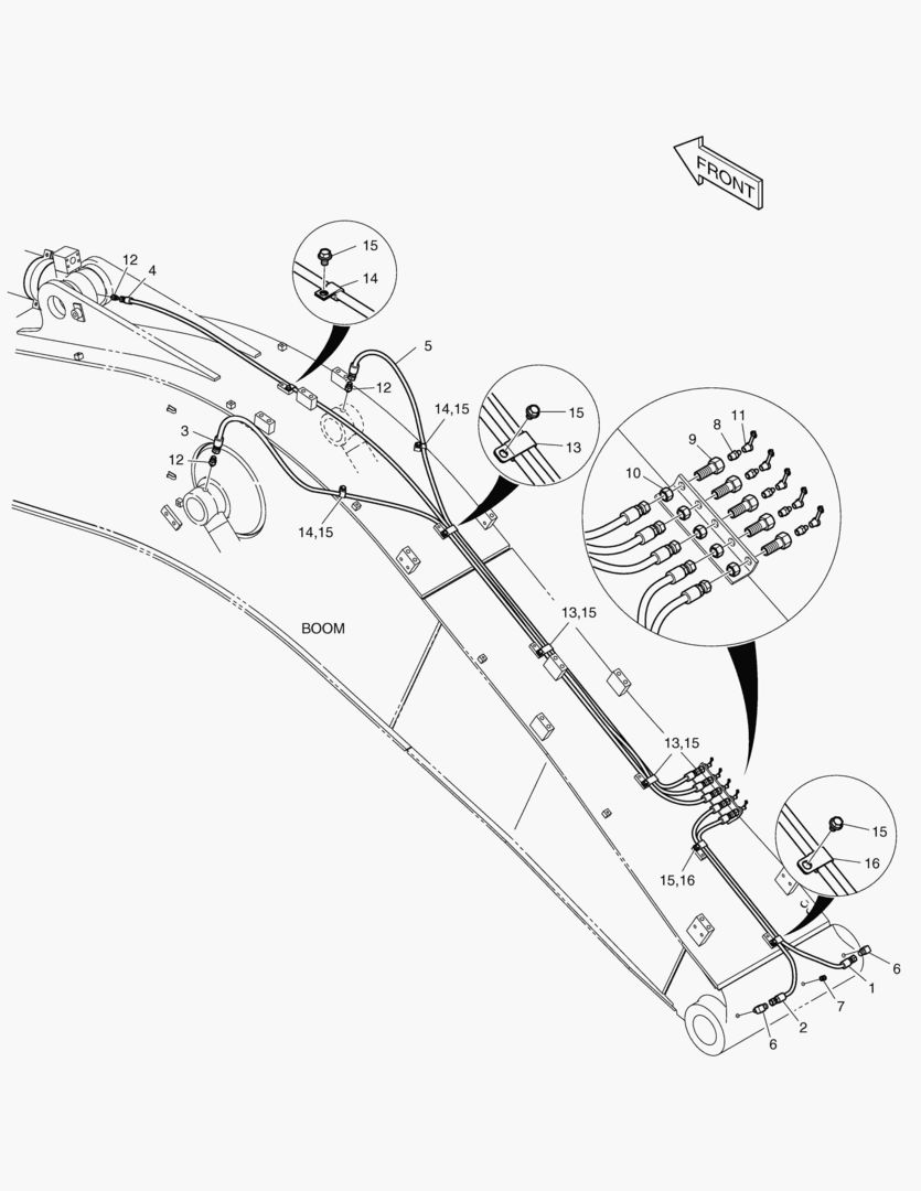 3140 LUBRICATION PIPING - BOOM 5.6m [5001~5329]