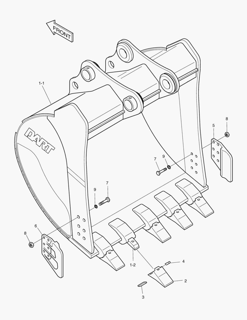 Спецтехника 6410 BUCKET-2.07гЋҐ(66`)-VERTICAL PIN - главное фото