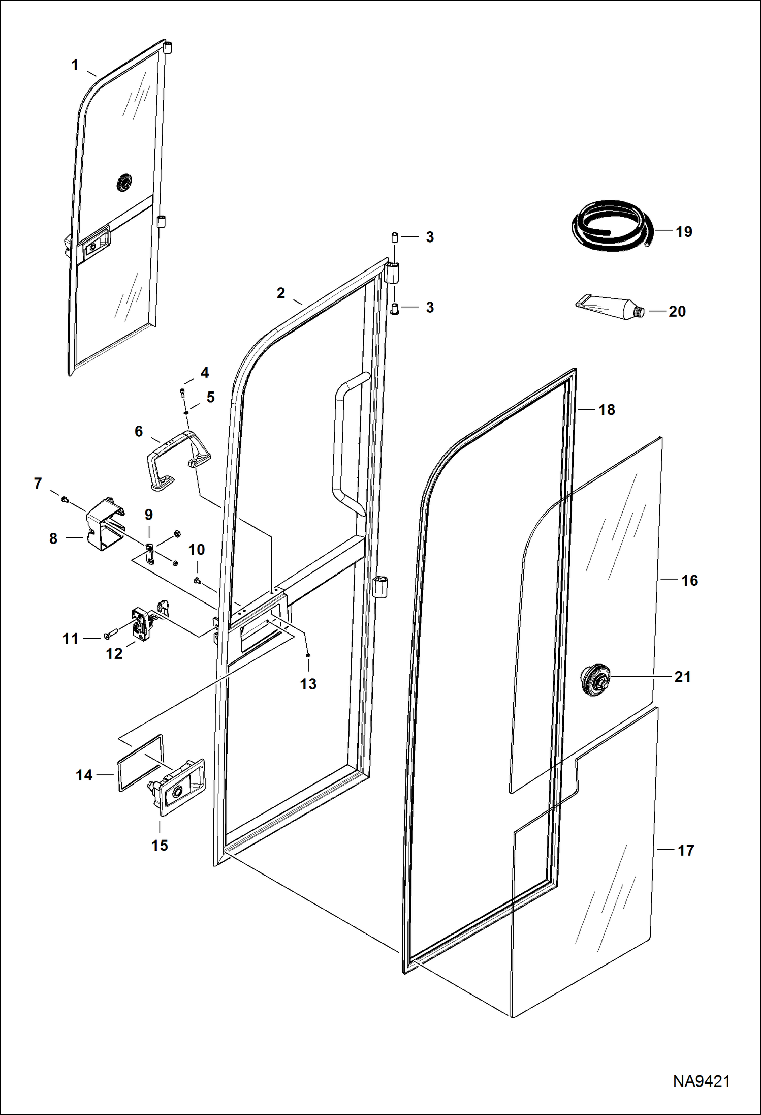КАБИНА ВОДИТЕЛЯ (ДВЕРЦА В СБОРЕ)