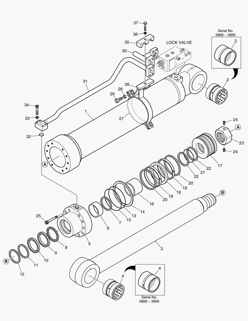 Спецтехника 4491 BOOM CYLINDER - L.H. (LOCK VALVE) [5868~] - главное фото