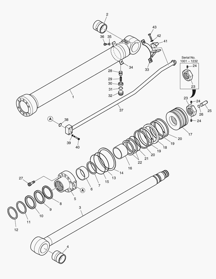 ЦИЛИНДР РУКОЯТИ - СТРЕЛА 4.4 м