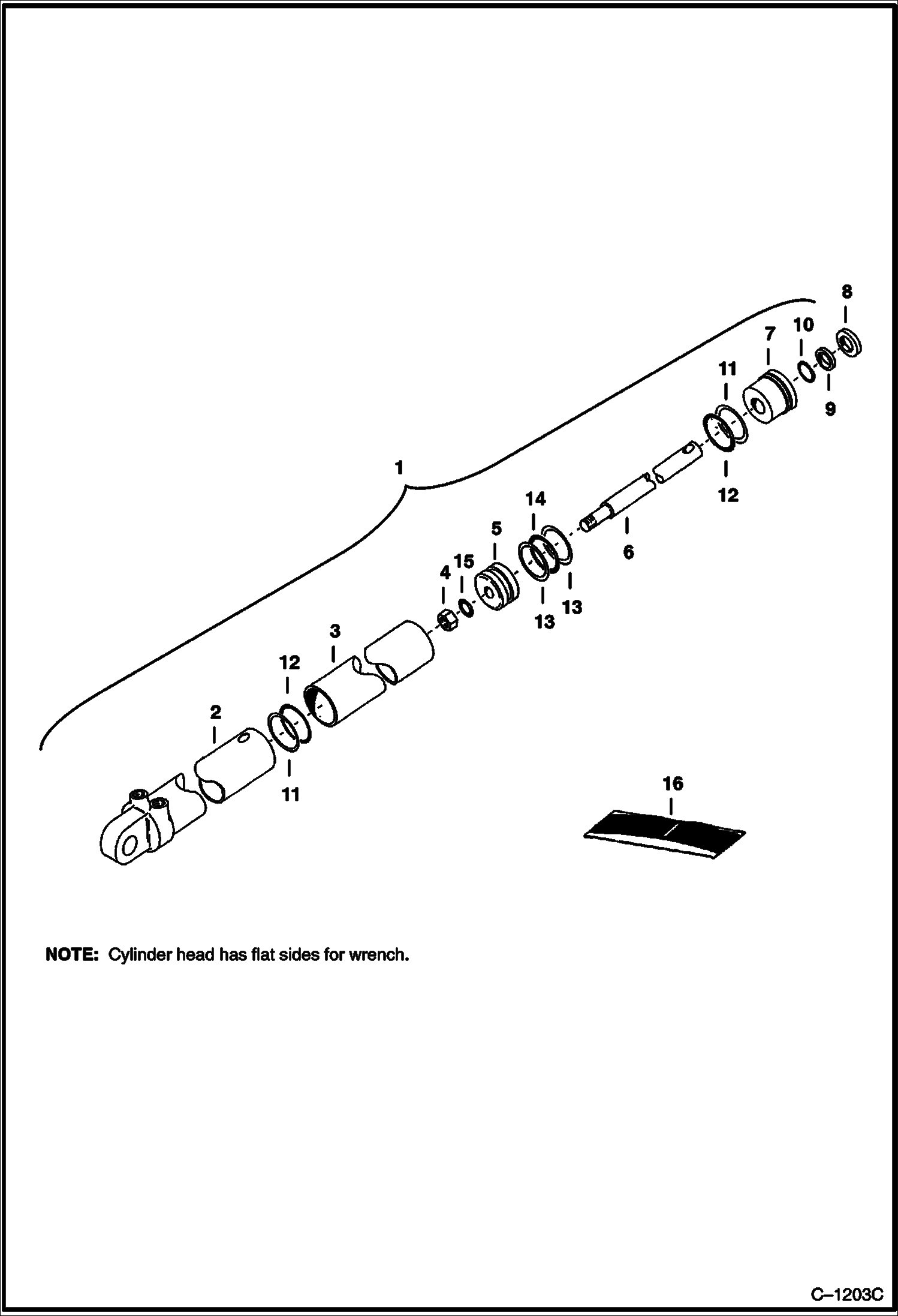 ЭКСКАВАТОР-ПОГРУЗЧИК (ЦИЛИНДР СТАБИЛИЗАТОРА) (CESSNA) (909)
