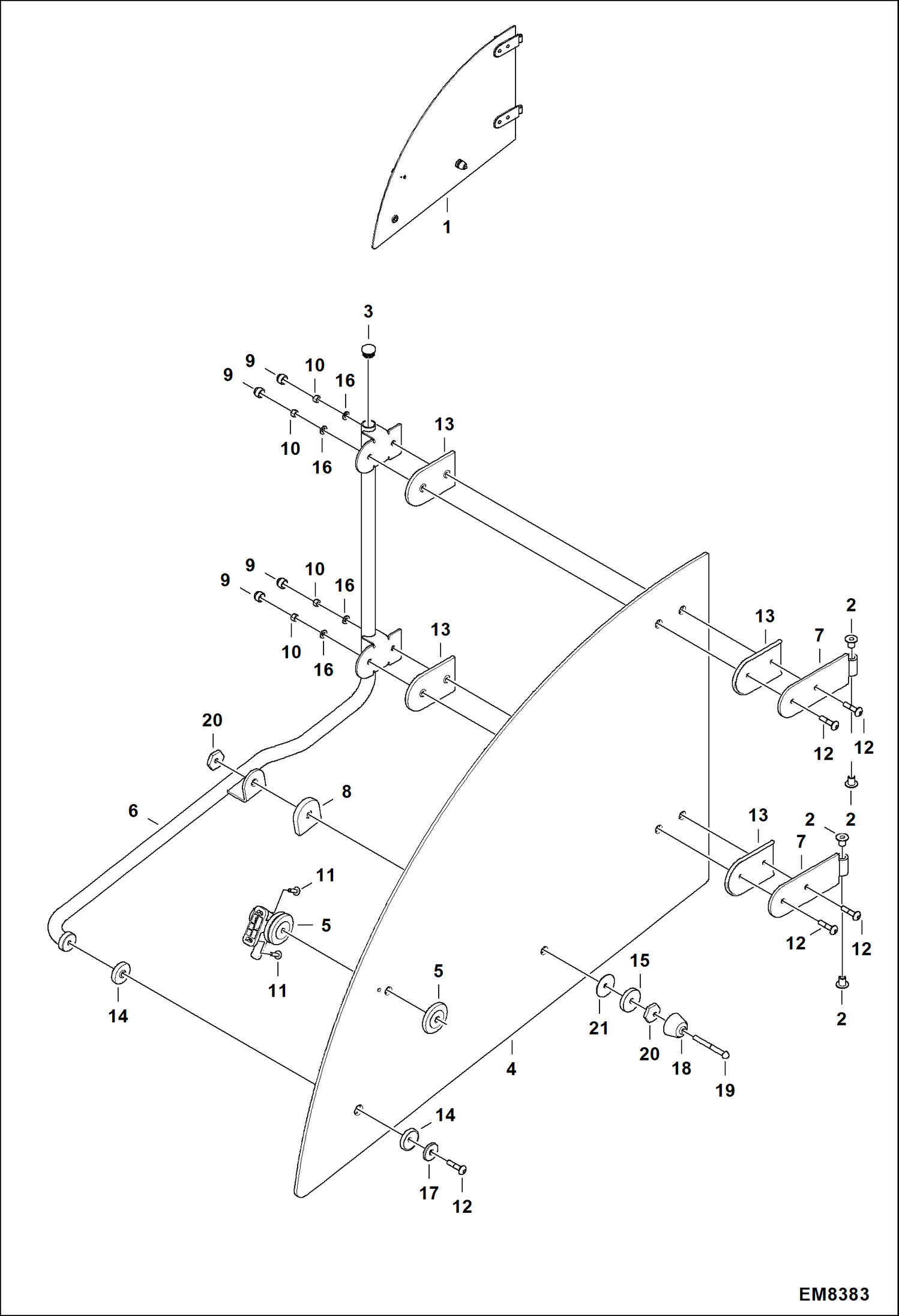 КАБИНА ВОДИТЕЛЯ (БОКОВОЕ СТЕКЛО)