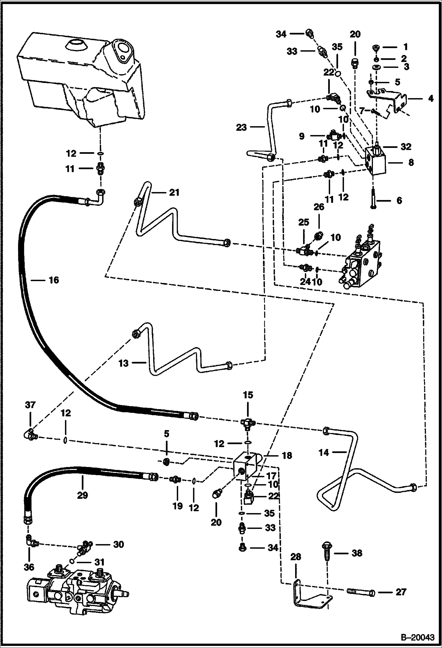 ПОДЪЕМНОЕ УСТРОЙСТВО И СИСТЕМА УПРАВЛЕНИЯ КОВШОМ (СЕРИЙНЫЙ НОМЕР 5148 11115 И НИЖЕ)