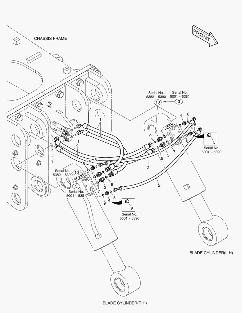 2230 FRONT DOZER PIPING [5001~5661]