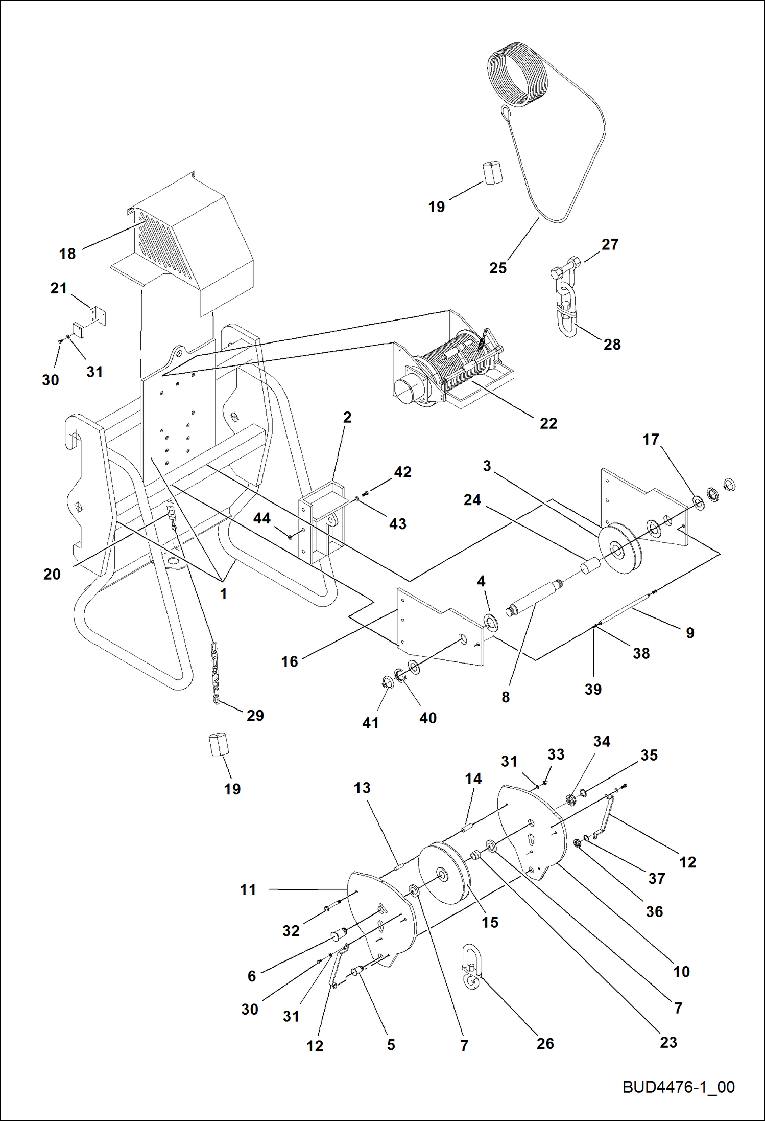 ЛЕБЕДКА 4.0 T (BUD4476)