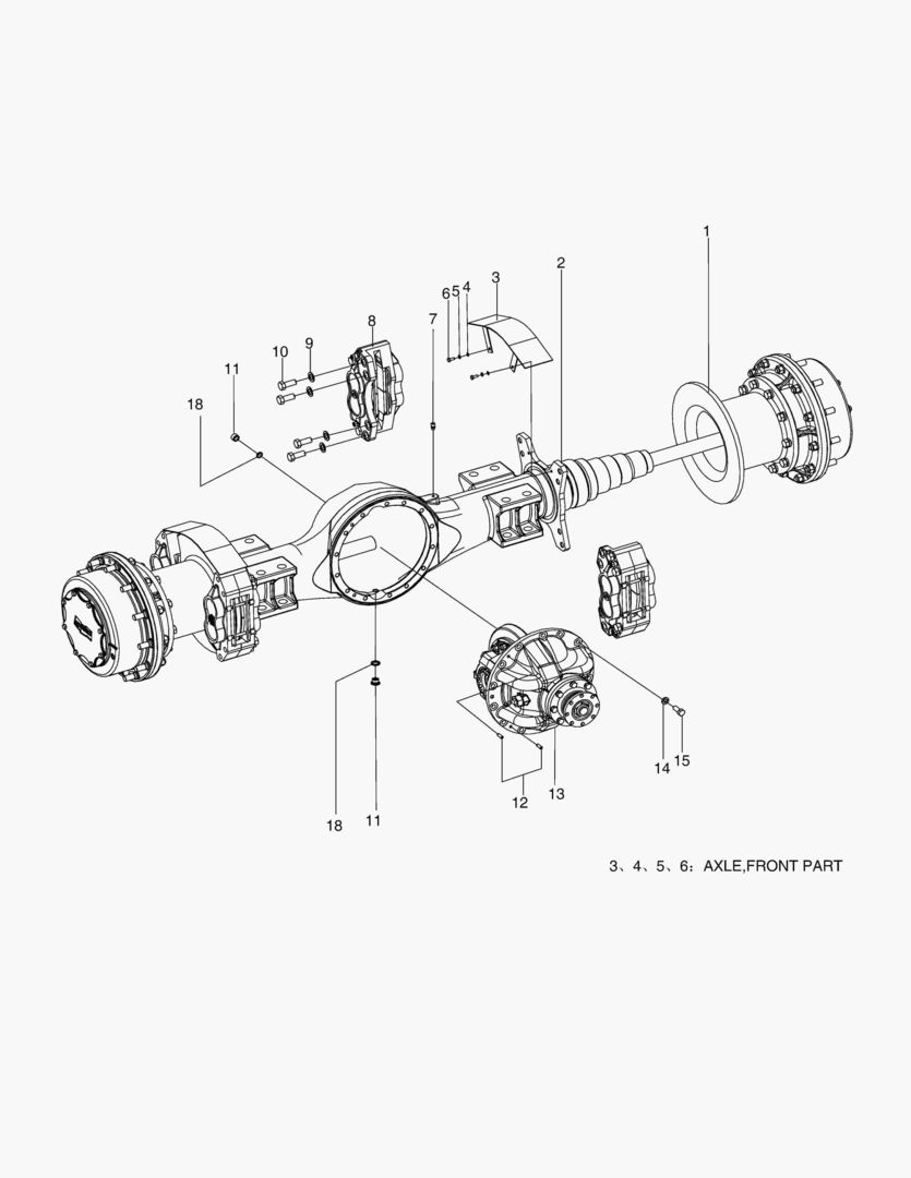 3310 AXLE ASS`Y - FRONT AND REAR AXLE(DISD)