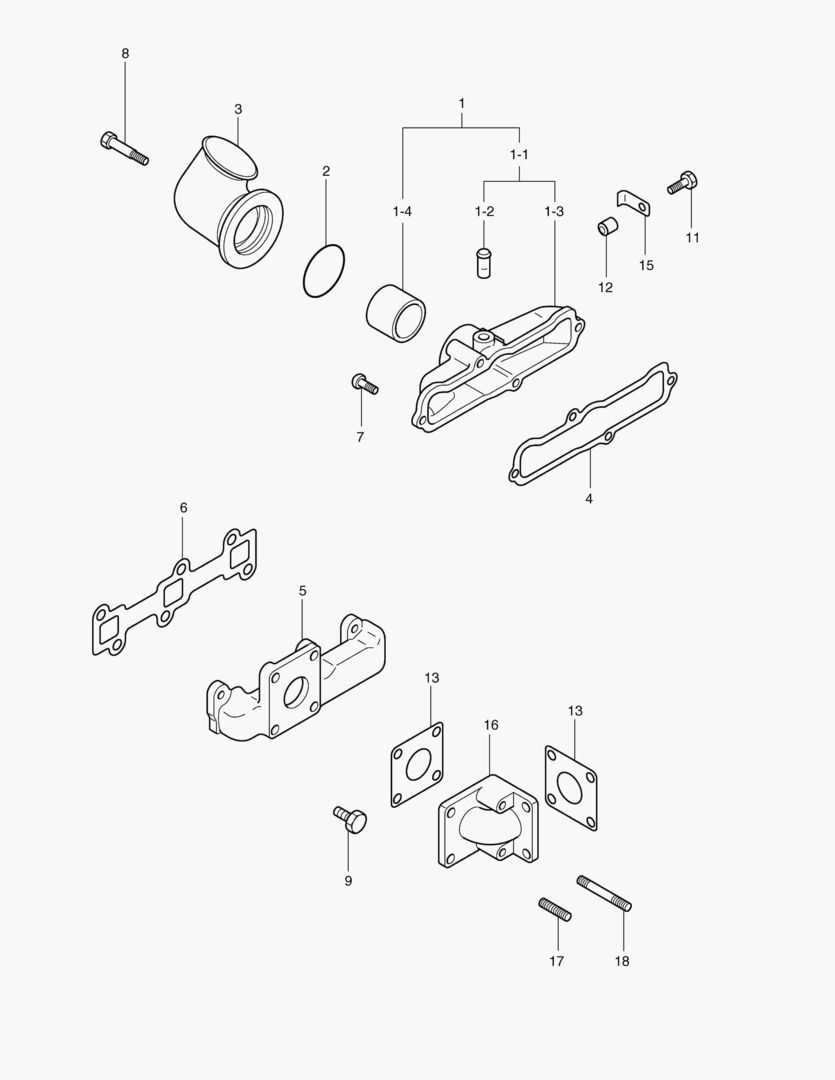 Схема 024 INTAKE & EXHAUST PARTS