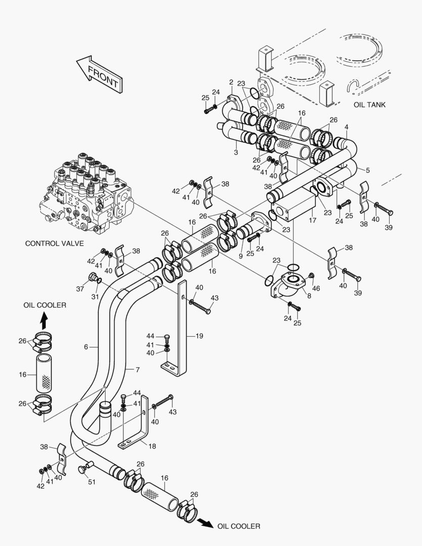 1210 OIL COOLER PIPING(1) [1~1540]