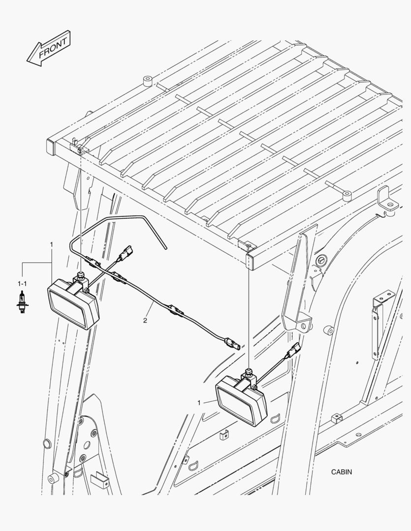 7390 WORKING LAMP - 2 LAMP(GUARD) [1001~1307]