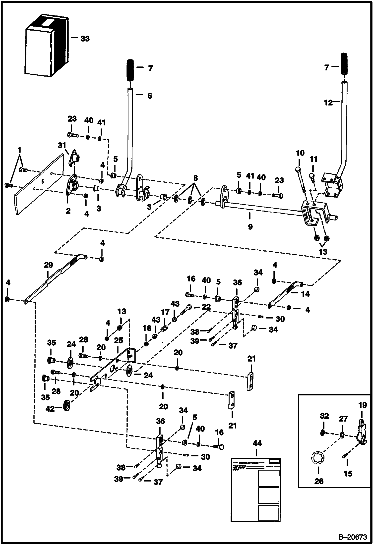 Схема ОРГАНЫ РУЧНОГО УПРАВЛЕНИЯ