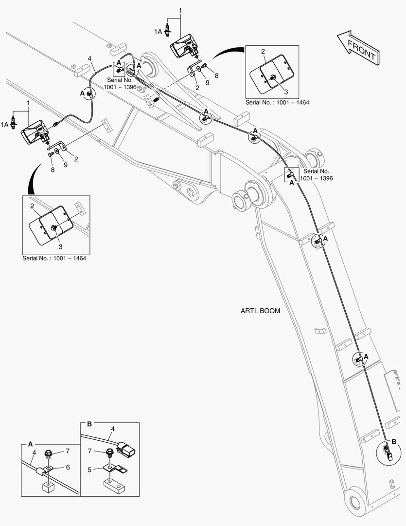 РАБОЧАЯ ФАРА - ШАРНИРНАЯ СТРЕЛА