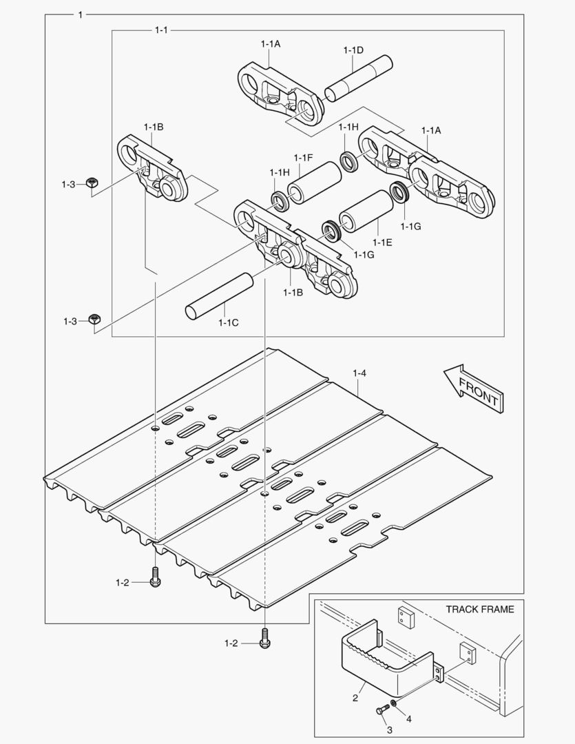 БАШМАК ГУСЕНИЦЫ В СБОРЕ - 800G