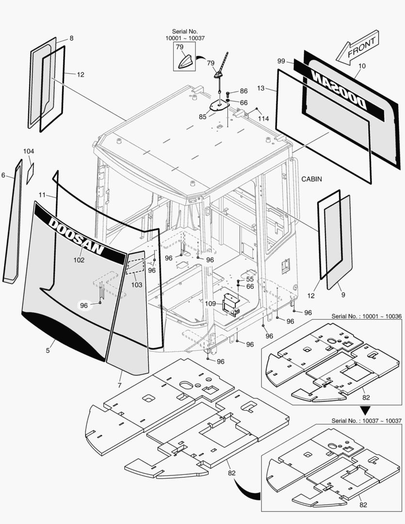 5710 CABIN(6) - GLASS(WITHOUT ROOF)