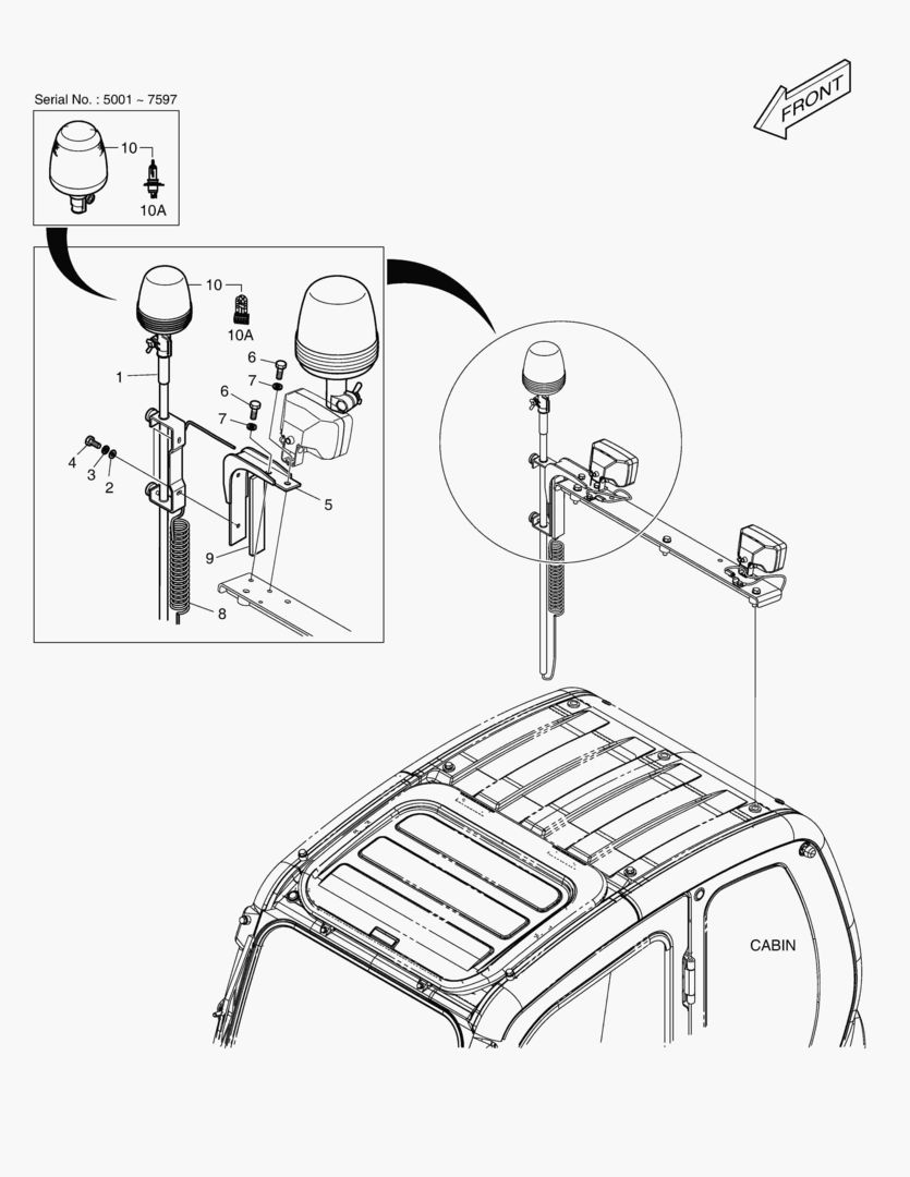 Спецтехника 6300 ROTATING BEACON(TELESCOPIC) WITH LAMP [5001~8227] - главное фото