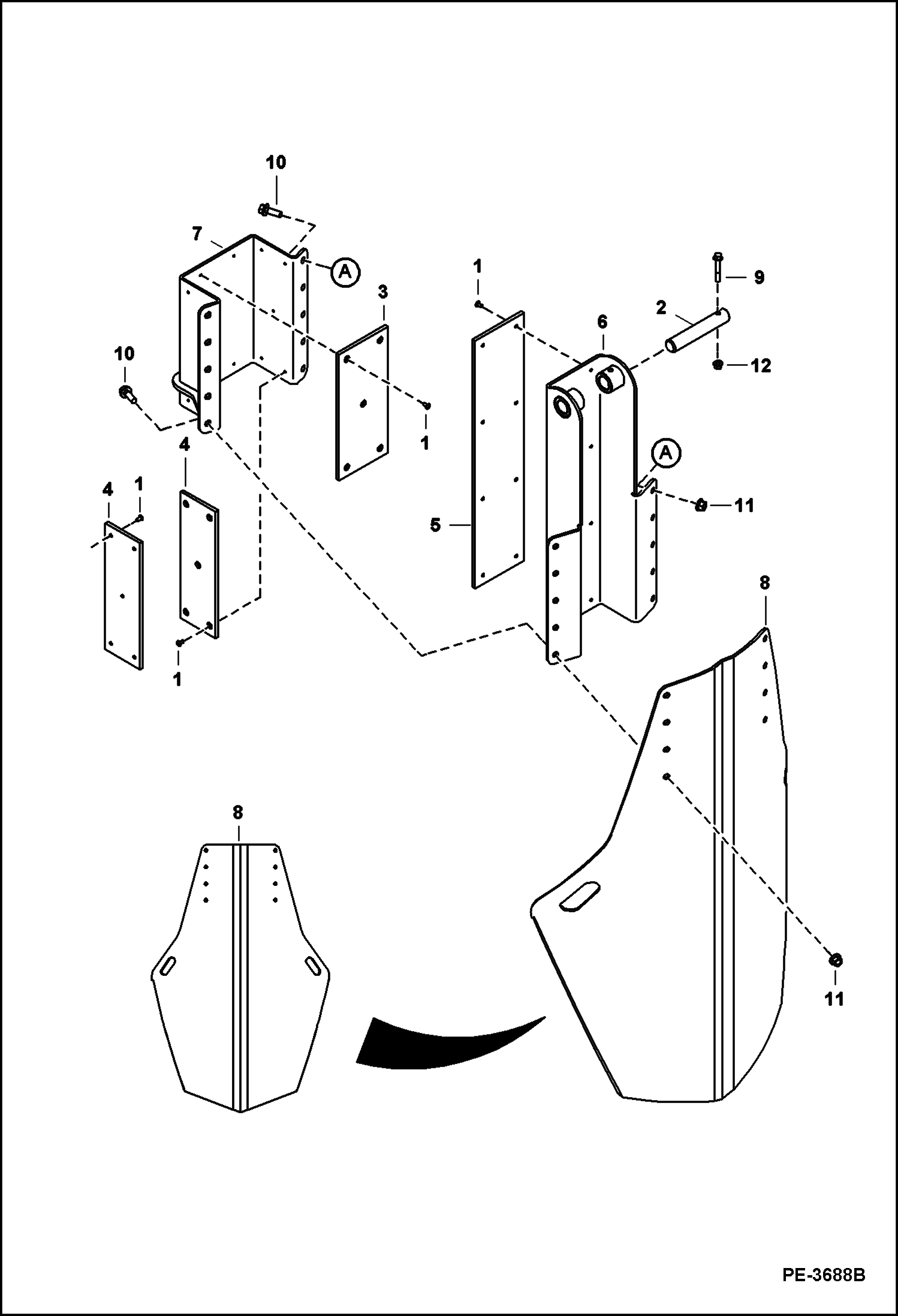 ПЕРЕСАДЧИК ДЕРЕВЬЕВ (ОТВАЛ И САЛАЗКИ В СБОРЕ) (TS44M A9UT) (TS44M CONV A9SG)