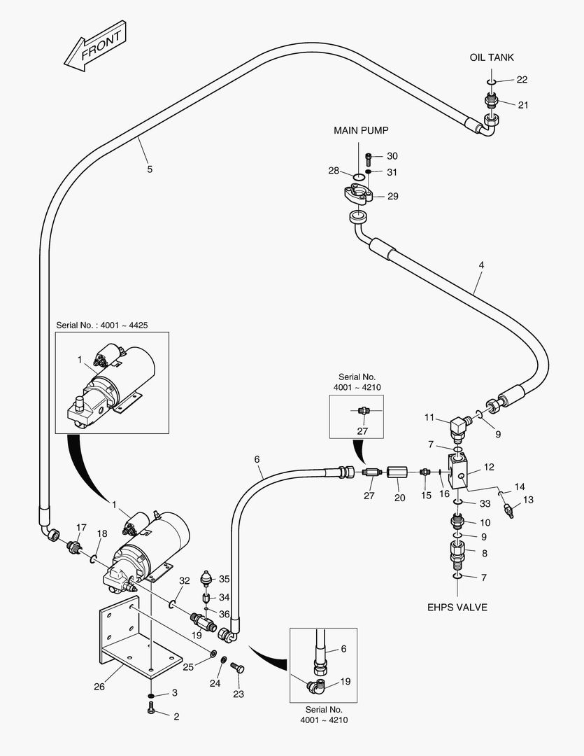 5190 EMERGENCY STEER PIPING [4001~4455]