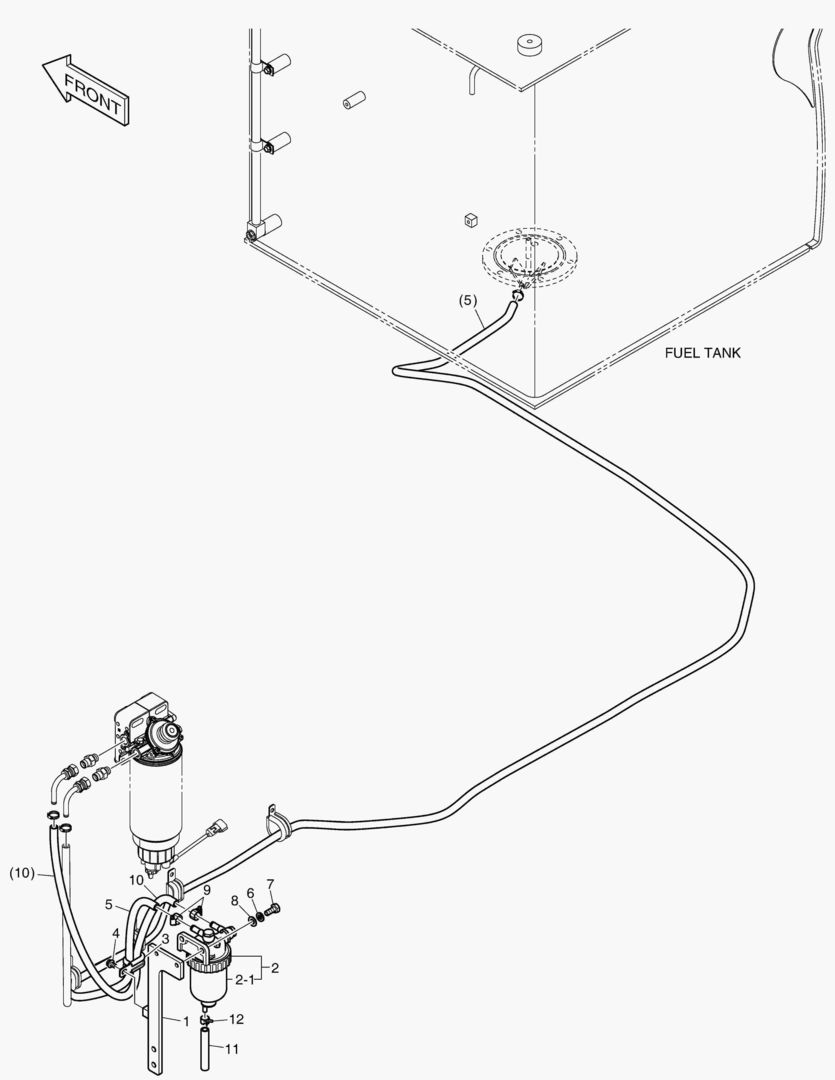 7085 FUEL PIPING - DUAL PRE FILTER [5950~6224]