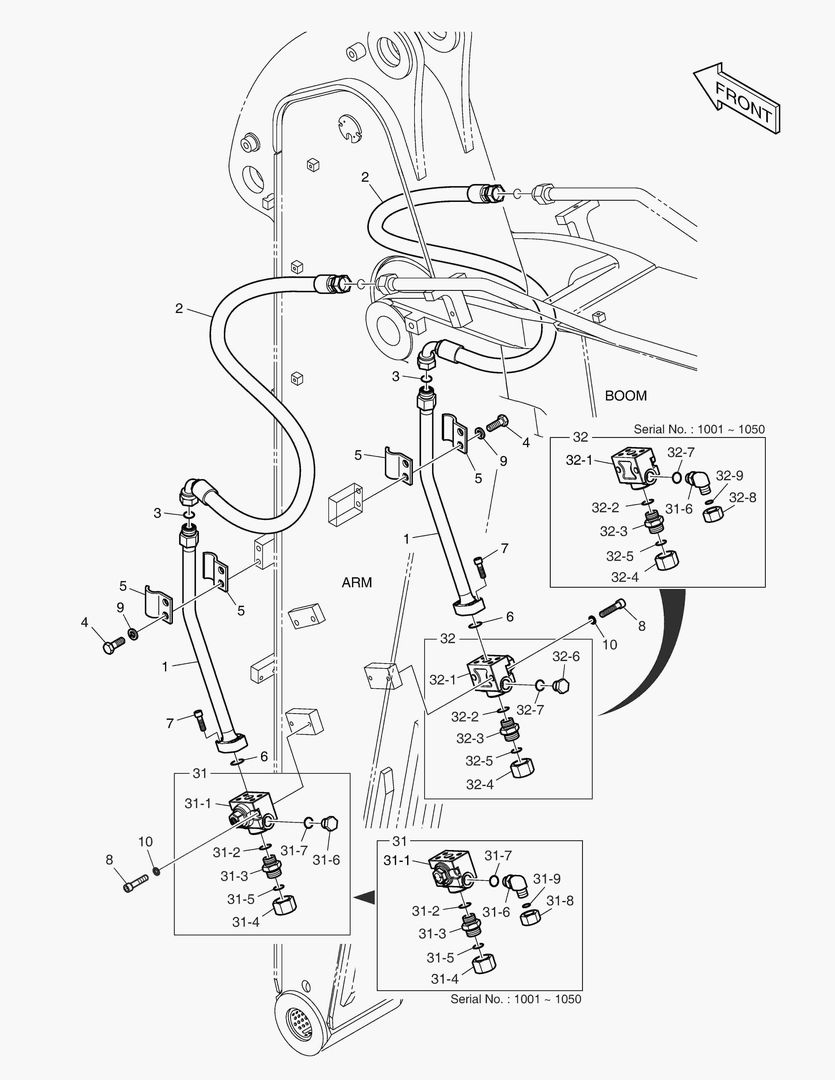 6880 ARM PIPING - ONE & TWO WAY(ARM 2.1m)