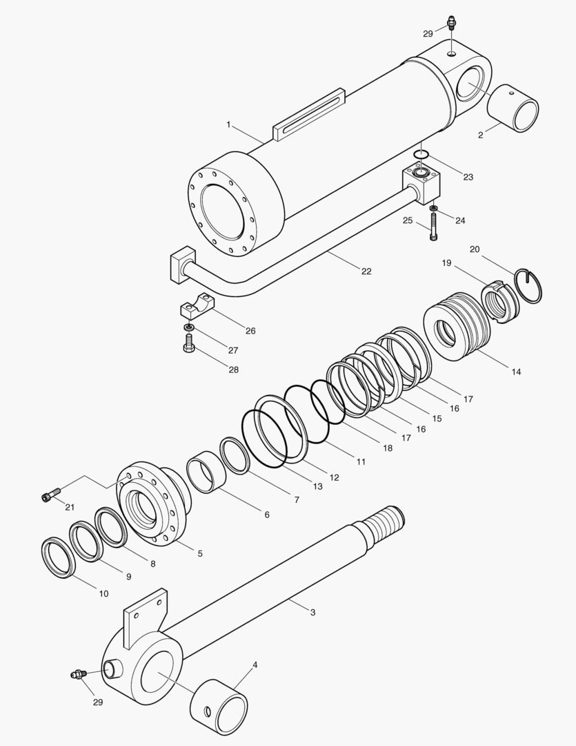 ЦИЛИНДР КОВША-ЛЕВОСТОРОННИЙ