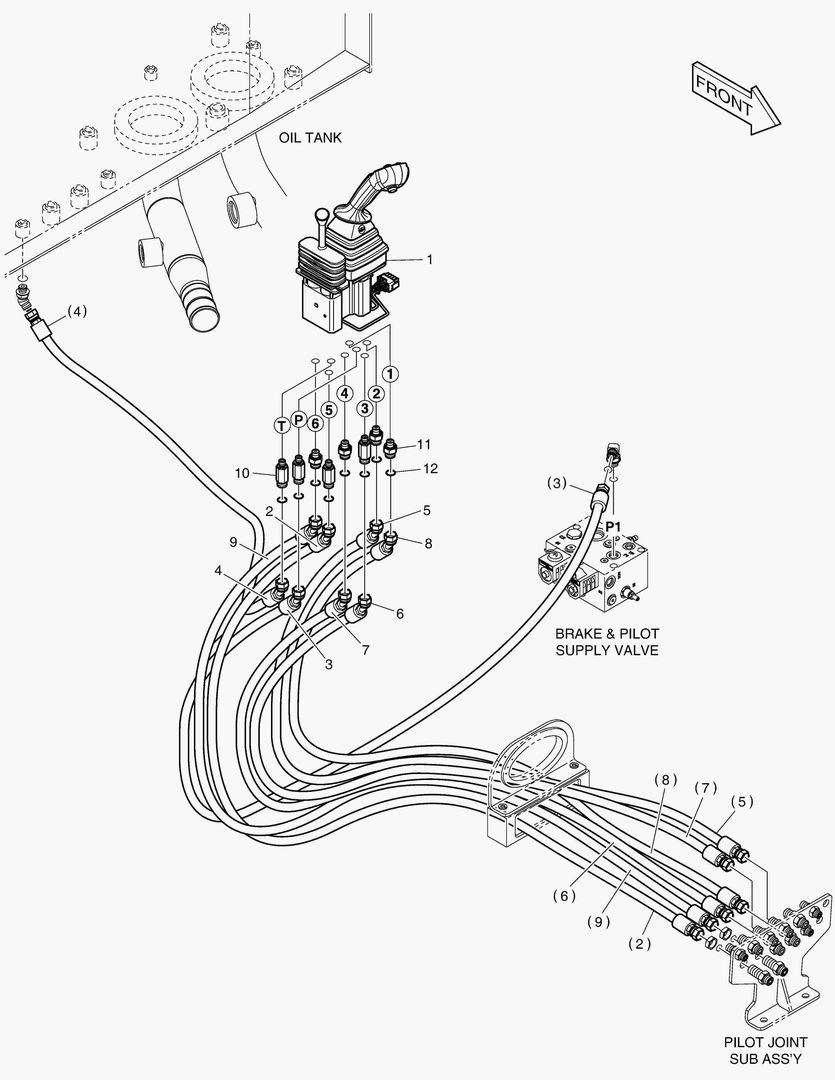 ТРУБОПРОВОД СЕРВОУПРАВЛЕНИЯ - ДЖОЙСТИК