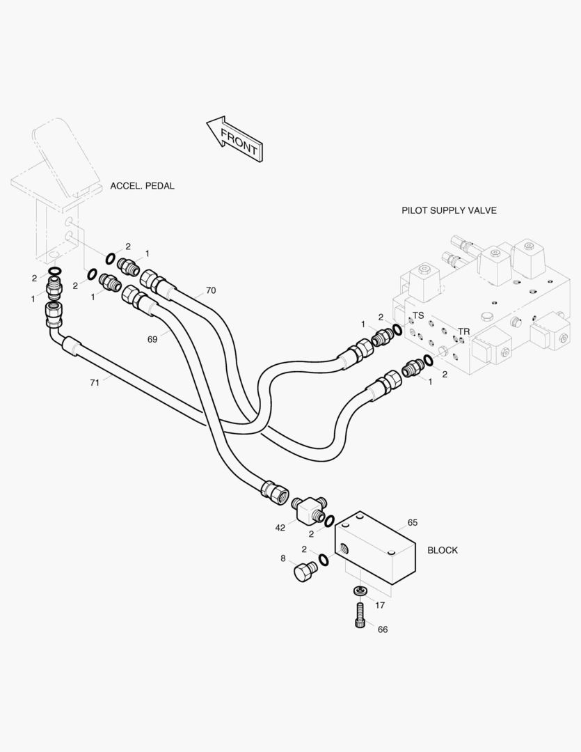 ТРУБОПРОВОД СЕРВОУПРАВЛЕНИЯ(1)-DX22