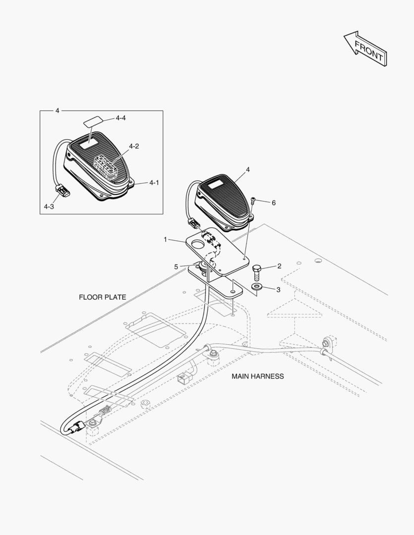 6310 ELECTRIC PARTS - PEDAL(BREAKER)