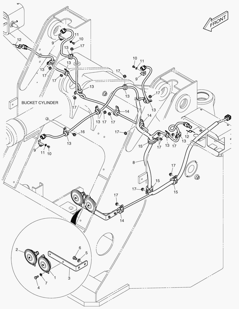ЭЛЕКТРИЧЕСКИЕ ЗАПЧАСТИ - ПЕРЕДНЯЯ РАМА