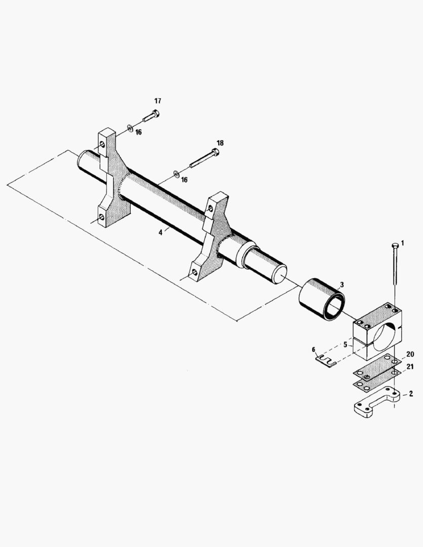 G022-3 GEAR HOUSING BRACKET; REAR